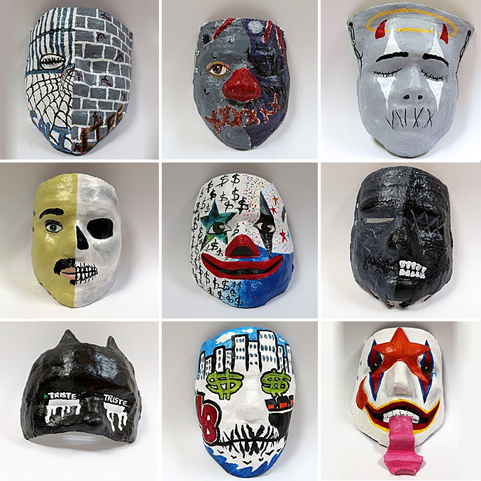 Masks by LA County Inmates Support Teen Internships @ the Armory